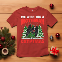 Mothman Christmas T Shirt We Wish You A Mothman Cryptmas Cryptid Cryptidcore - Wonder Print Shop