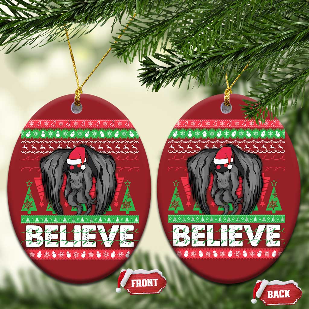 Xmas Mothman Christmas Ornament Believe Cryptmas Cryptid Monster Point Pleasant - Wonder Print Shop