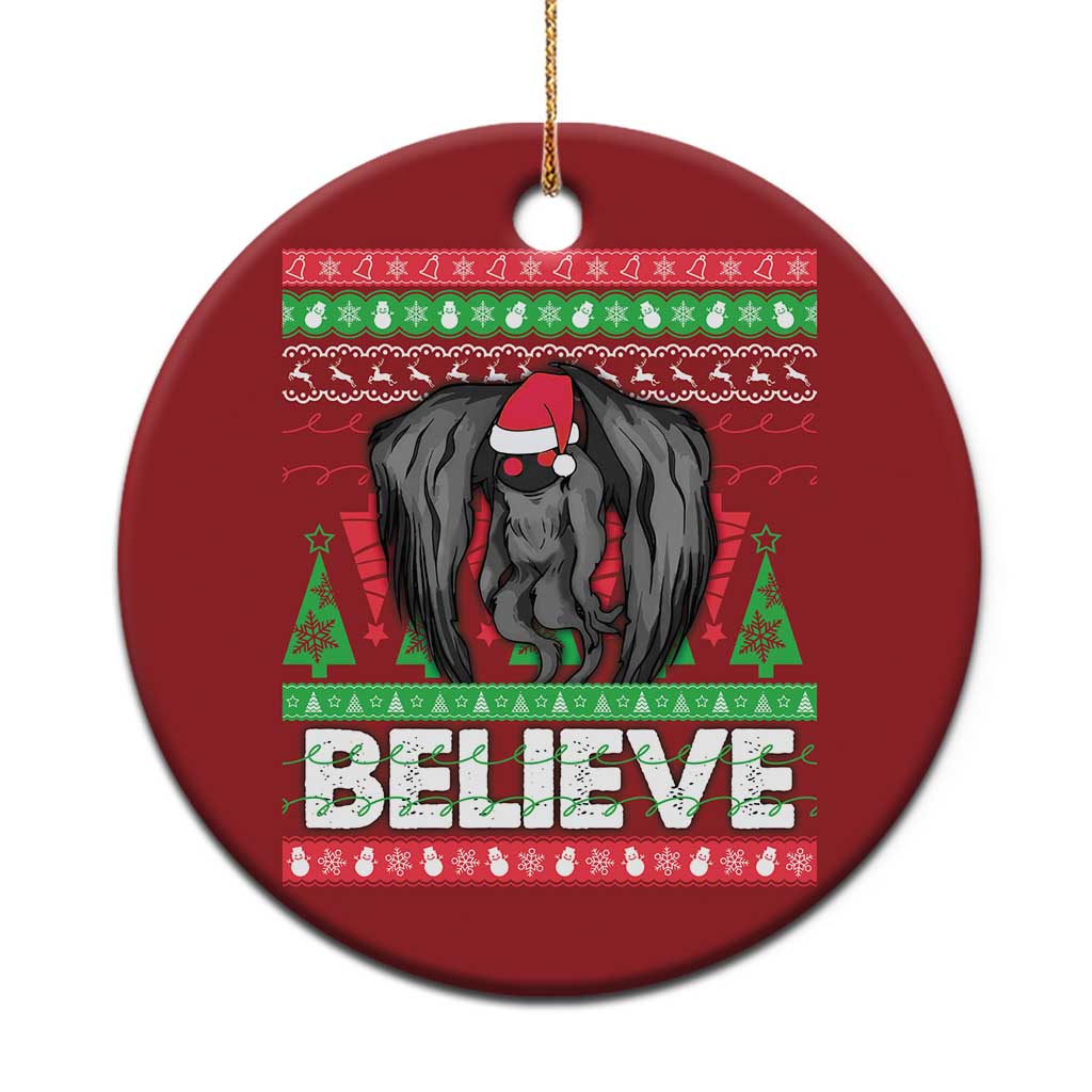 Xmas Mothman Christmas Ornament Believe Cryptmas Cryptid Monster Point Pleasant - Wonder Print Shop