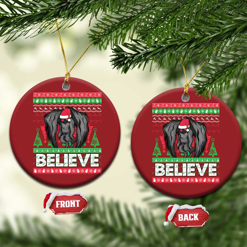 Xmas Mothman Christmas Ornament Believe Cryptmas Cryptid Monster Point Pleasant - Wonder Print Shop
