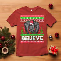 Mothman Christmas T Shirt Believe Cryptmas Cryptid Monster Point Pleasant - Wonder Print Shop