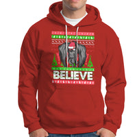 Mothman Christmas Hoodie Believe Cryptmas Cryptid Monster Point Pleasant - Wonder Print Shop