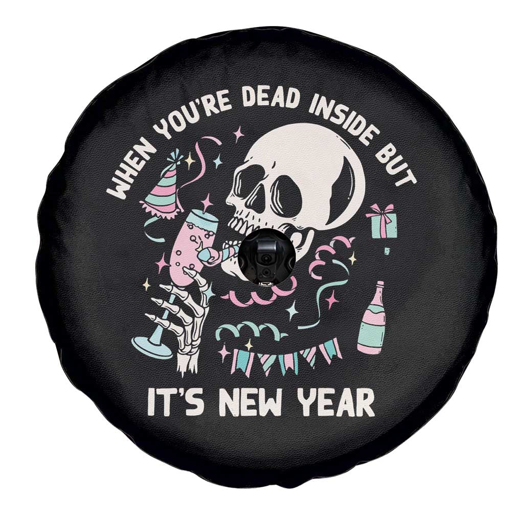 Drinking Skeleton Spare Tire Cover When You're Dead Inside But It's New Year