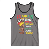 Proud Black Woman Tank Top God Says I Am Melanin Girl Pride