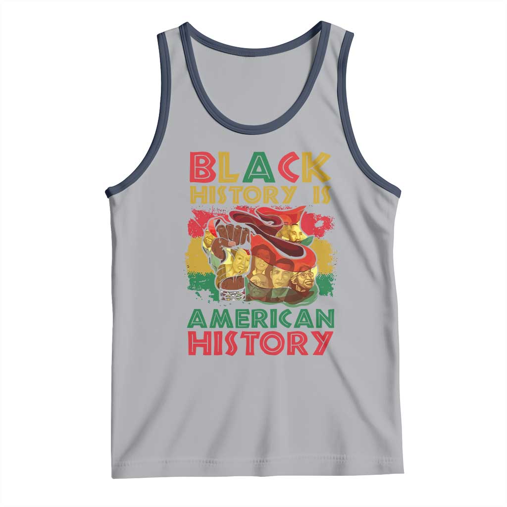 Black History Is American History Tank Top African American Pride Flag Raised Fist