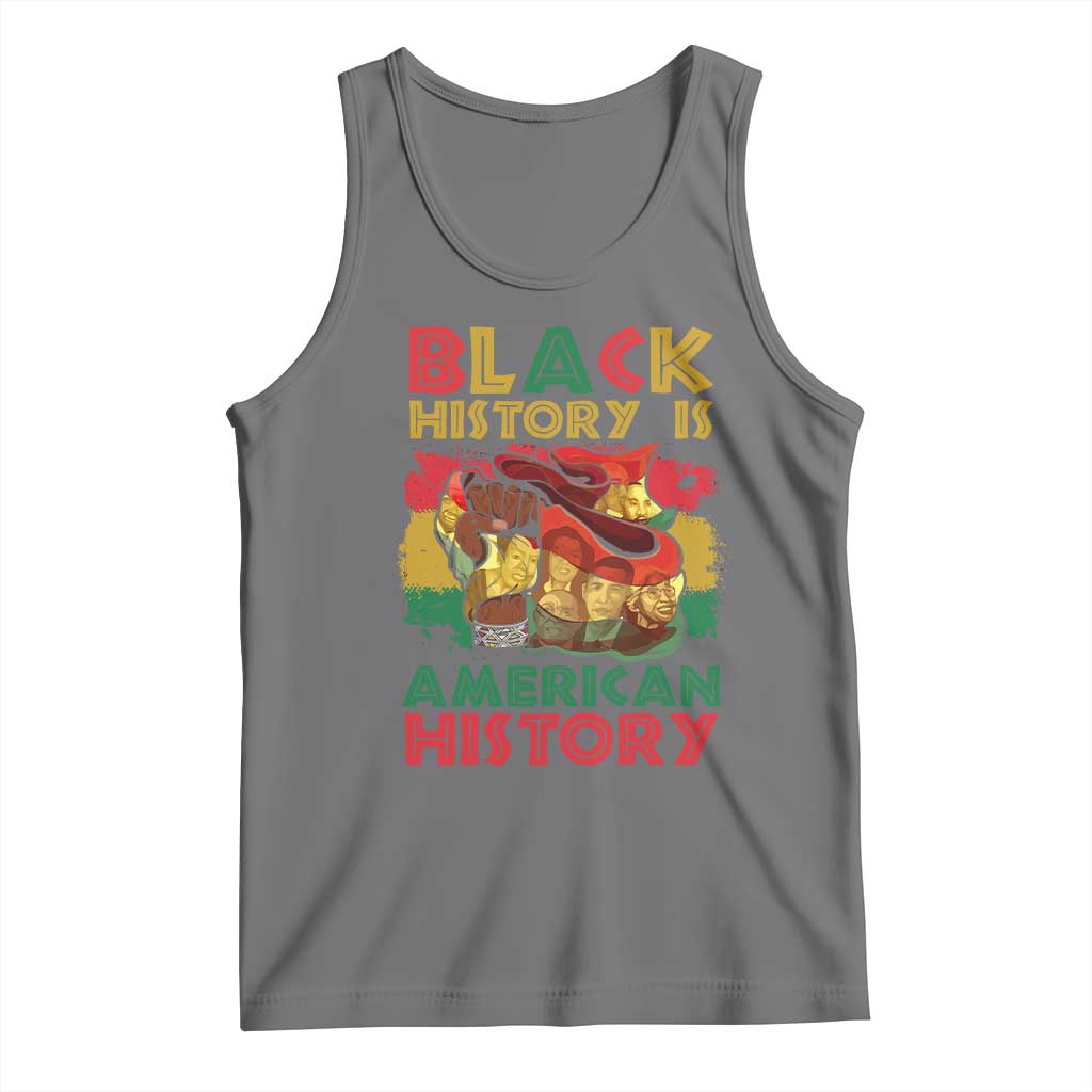 Black History Is American History Tank Top African American Pride Flag Raised Fist