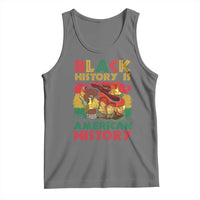 Black History Is American History Tank Top African American Pride Flag Raised Fist