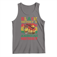 Black History Is American History Tank Top African American Pride Flag Raised Fist