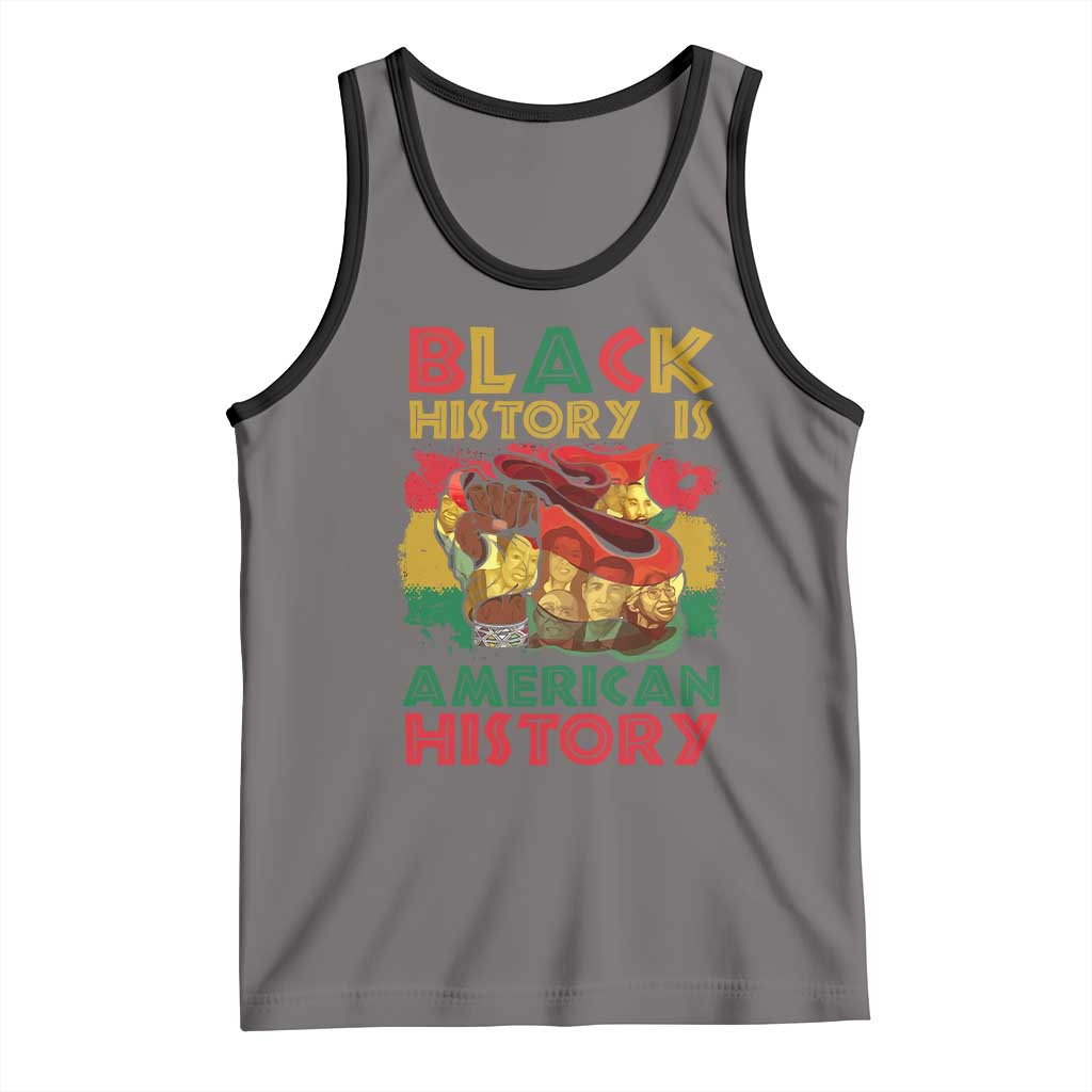 Black History Is American History Tank Top African American Pride Flag Raised Fist
