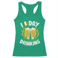 Funny St Patricks Day Racerback Tank Top I Love Day Drinking Beer Lover Drink Team