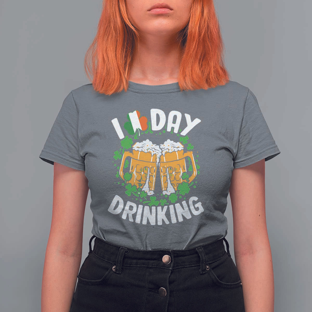 Funny St Patricks Day T Shirt For Women I Love Day Drinking Beer Lover Drink Team