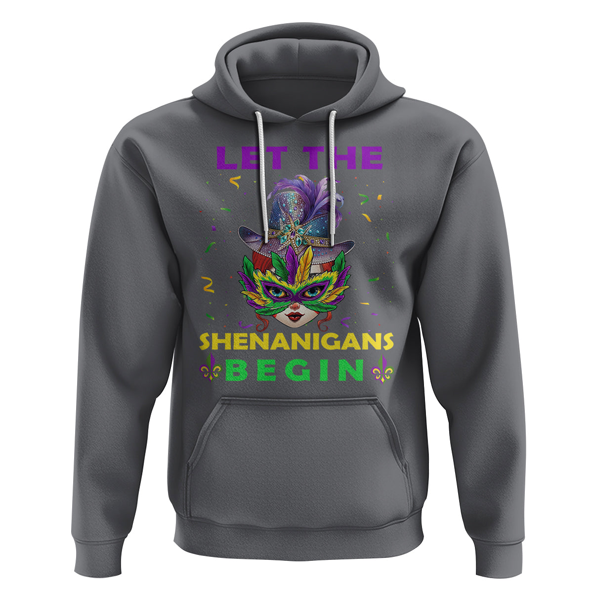 Funny Mardi Gras Hoodie Let The Shenanigans Begin - Wonder Print Shop