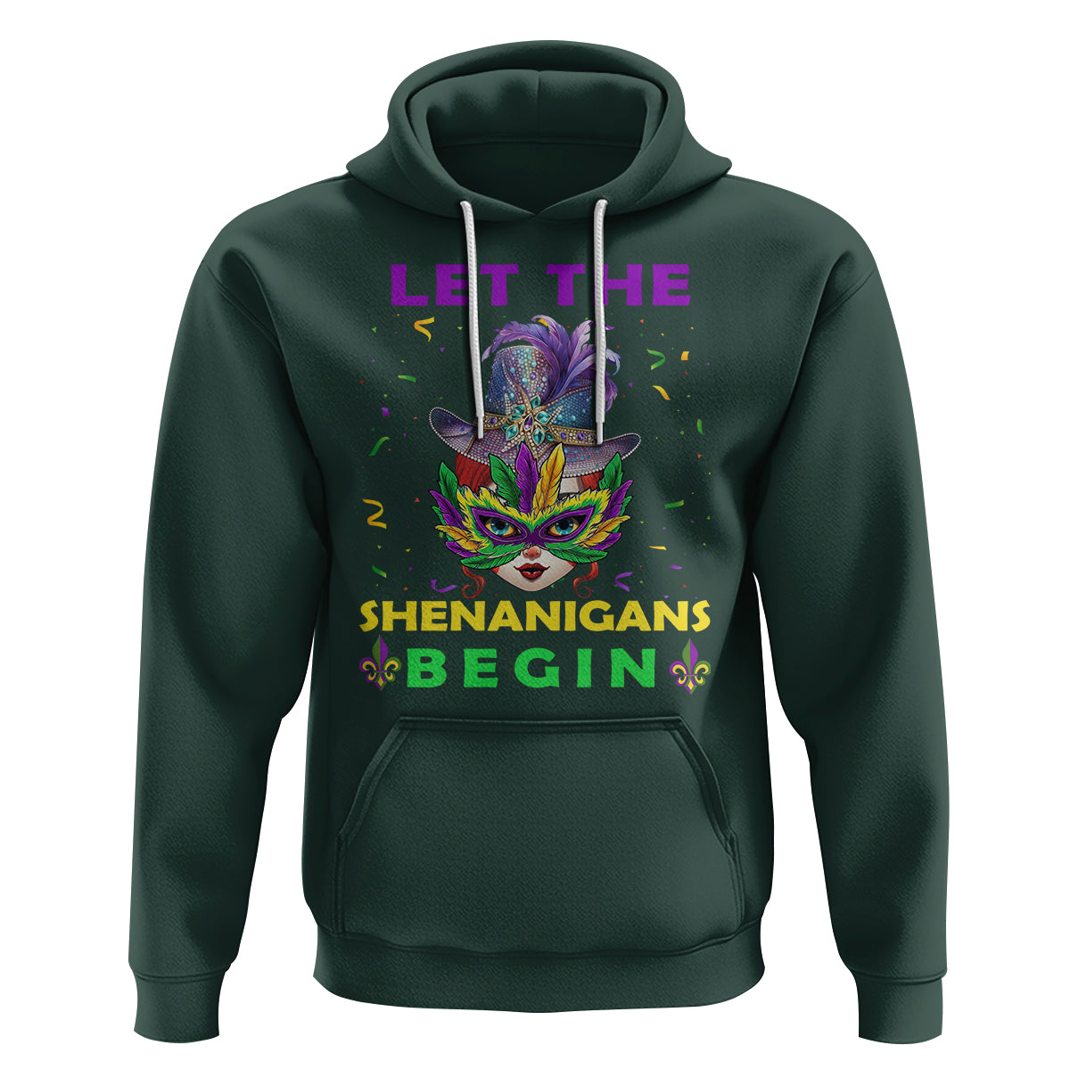 Funny Mardi Gras Hoodie Let The Shenanigans Begin - Wonder Print Shop
