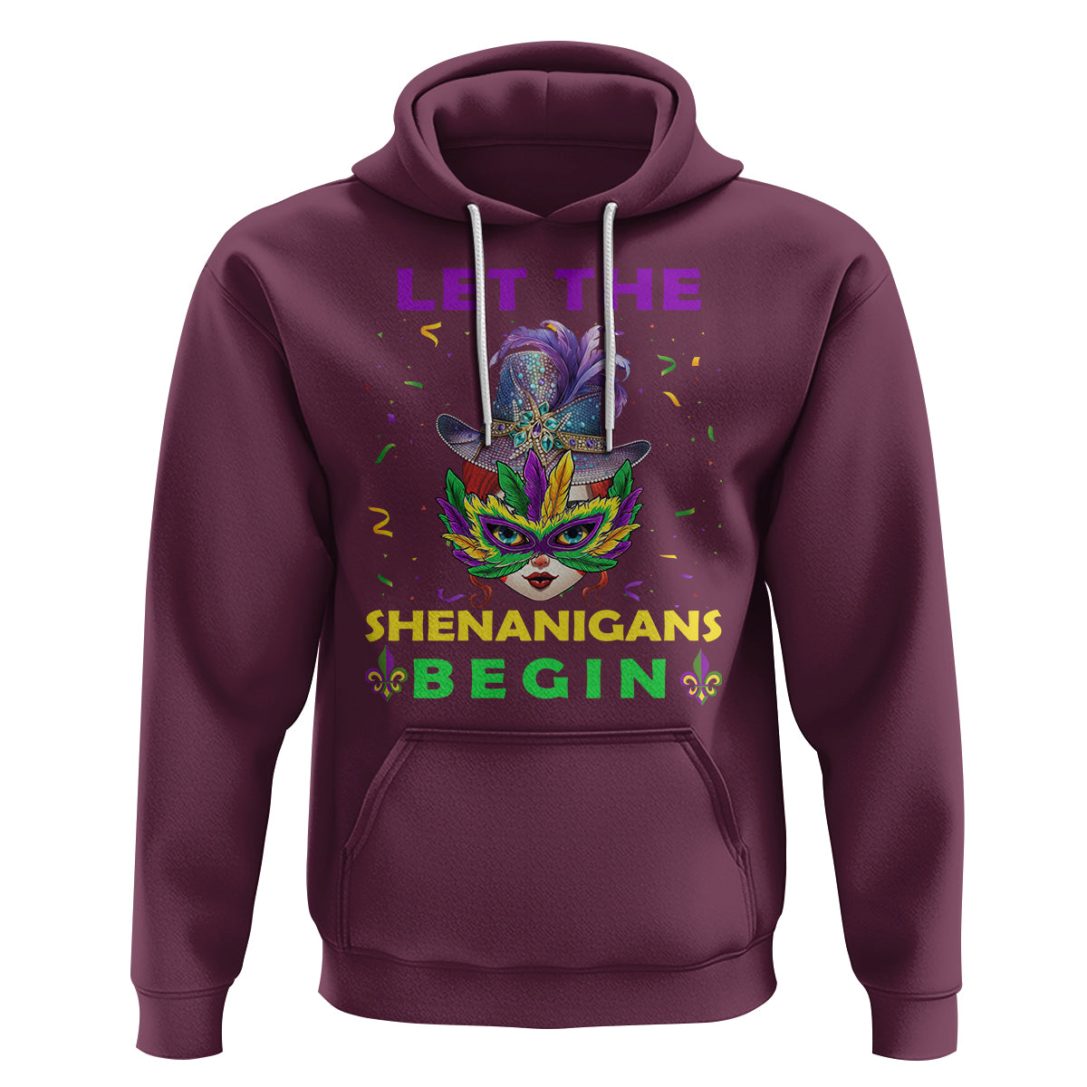 Funny Mardi Gras Hoodie Let The Shenanigans Begin - Wonder Print Shop