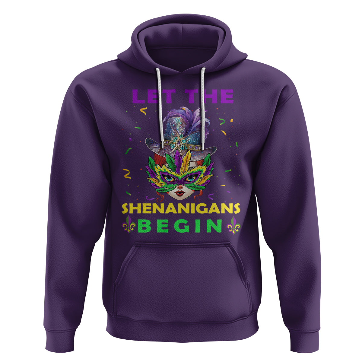 Funny Mardi Gras Hoodie Let The Shenanigans Begin - Wonder Print Shop