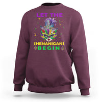 Funny Mardi Gras Sweatshirt Let The Shenanigans Begin - Wonder Print Shop