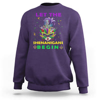 Funny Mardi Gras Sweatshirt Let The Shenanigans Begin - Wonder Print Shop