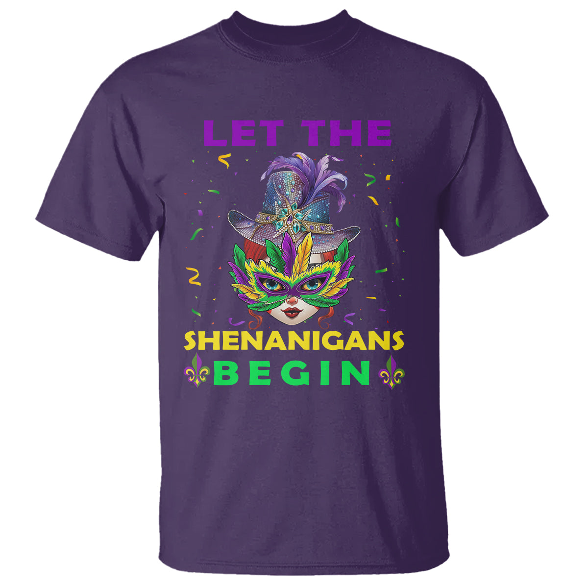 Funny Mardi Gras T Shirt Let The Shenanigans Begin - Wonder Print Shop