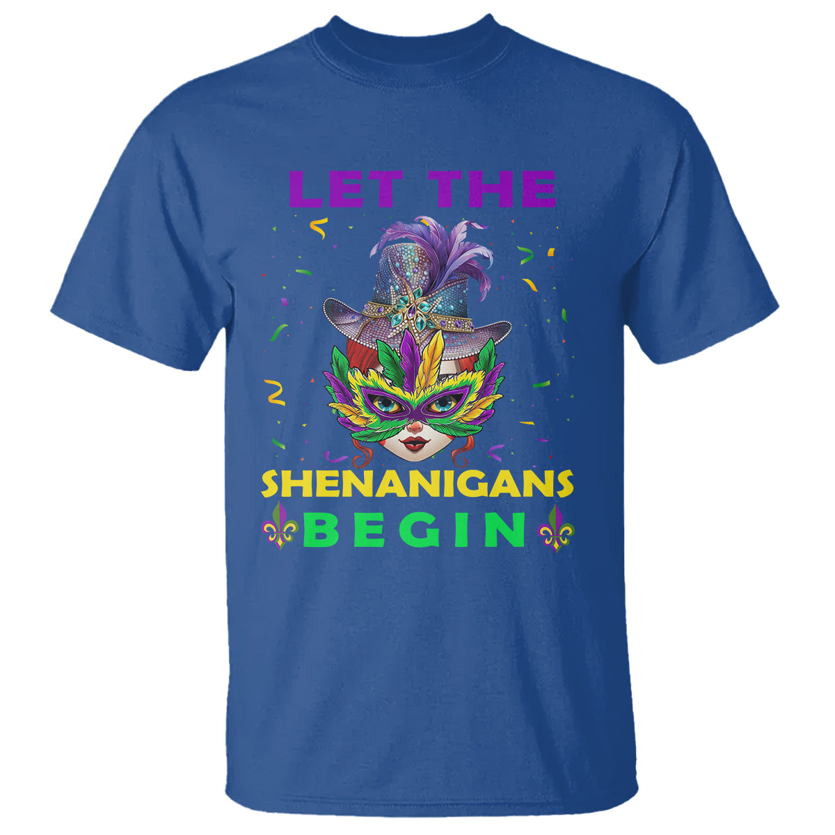 Funny Mardi Gras T Shirt Let The Shenanigans Begin - Wonder Print Shop