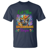 Funny Mardi Gras T Shirt Let The Shenanigans Begin Mask Carnival Lover - Wonder Print Shop