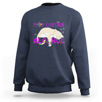 Funny Mardi Gras Drunk Cat Sweatshirt May Contain Alcohol Drinking Lover - Wonder Print Shop