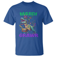 Funny Mardi Gras Dinosaur T Shirt Mardi Grawr Rex - Wonder Print Shop