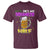 Funny Mardi Gras Drinking Couple Matching T Shirt He's My Drunker Half