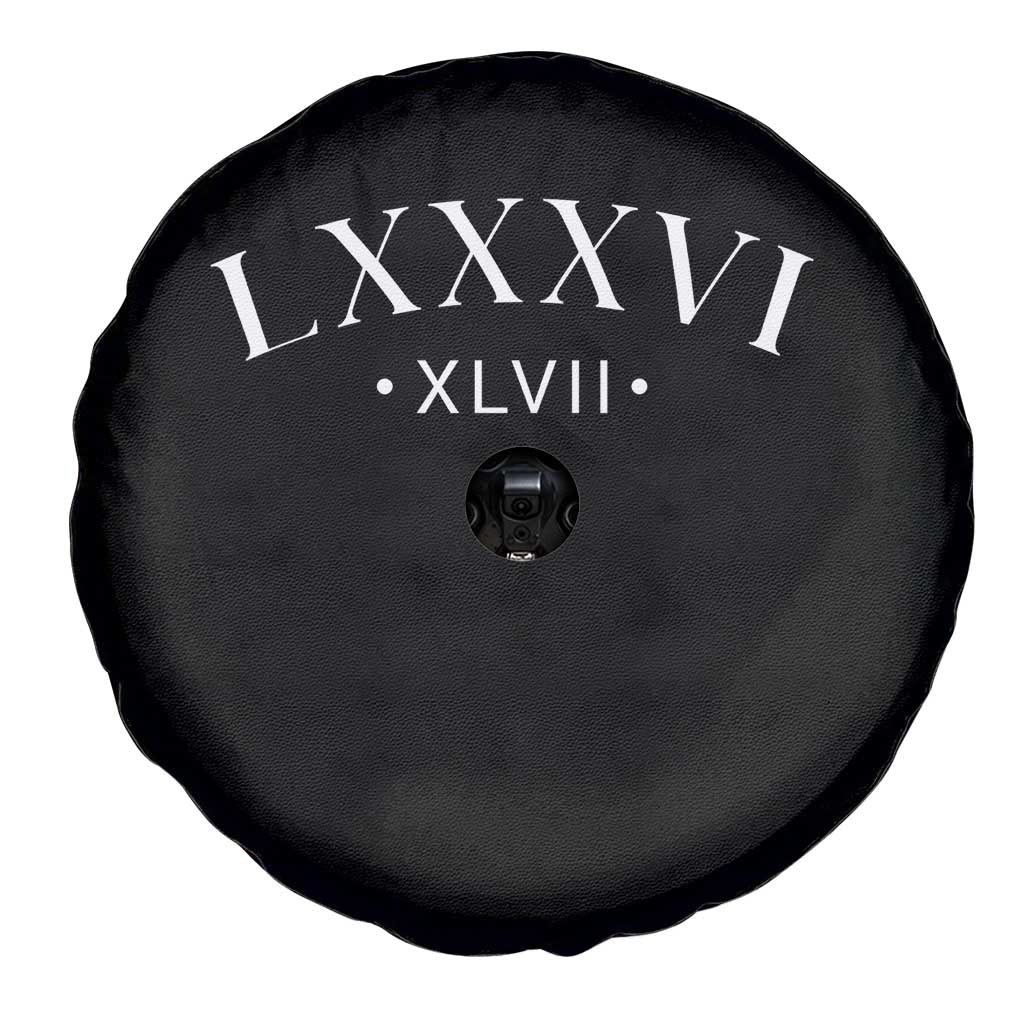 LXXXVI XLVII Spare Tire Cover 86 47 Roman Numerals