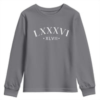 LXXXVI XLVII Youth Sweatshirt 86 47 Roman Numerals