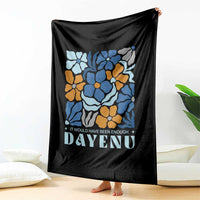 Dayenu Passover Jewish Holiday Floral Retro Throw Blanket It Would Have Been Enough Meaningful Seder Gift