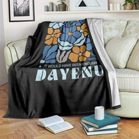 Dayenu Passover Jewish Holiday Floral Retro Throw Blanket It Would Have Been Enough Meaningful Seder Gift
