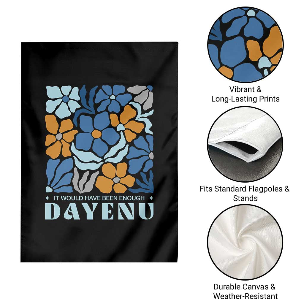 Dayenu Passover Jewish Holiday Floral Retro Garden Flag It Would Have Been Enough Meaningful Seder Gift