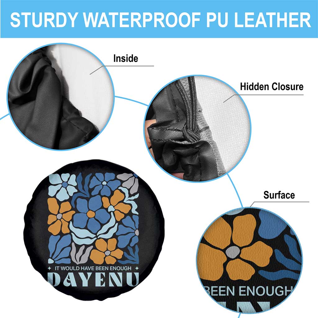 Dayenu Passover Jewish Holiday Floral Retro Spare Tire Cover It Would Have Been Enough Meaningful Seder Gift