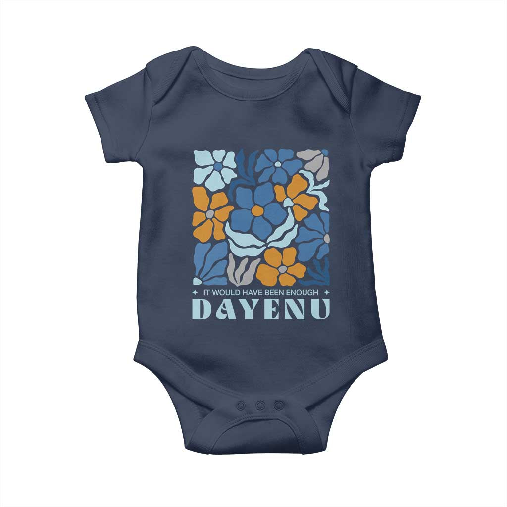 Dayenu Passover Jewish Holiday Floral Retro Baby Onesie It Would Have Been Enough Meaningful Seder Gift