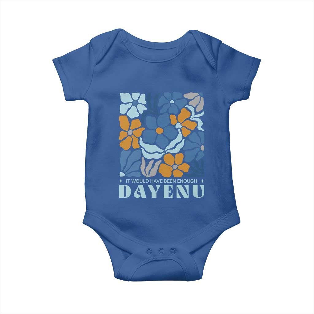 Dayenu Passover Jewish Holiday Floral Retro Baby Onesie It Would Have Been Enough Meaningful Seder Gift