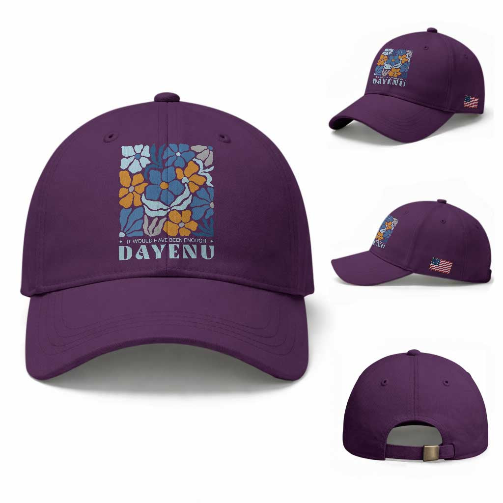 Dayenu Passover Jewish Holiday Floral Retro Baseball Cap It Would Have Been Enough Meaningful Seder Gift