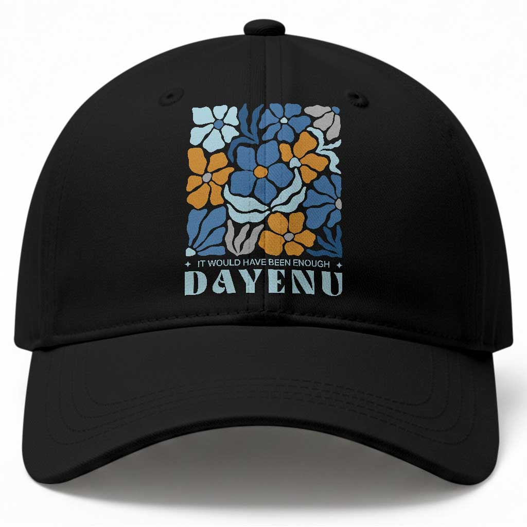 Dayenu Passover Jewish Holiday Floral Retro Baseball Cap It Would Have Been Enough Meaningful Seder Gift