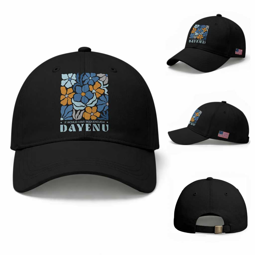 Dayenu Passover Jewish Holiday Floral Retro Baseball Cap It Would Have Been Enough Meaningful Seder Gift