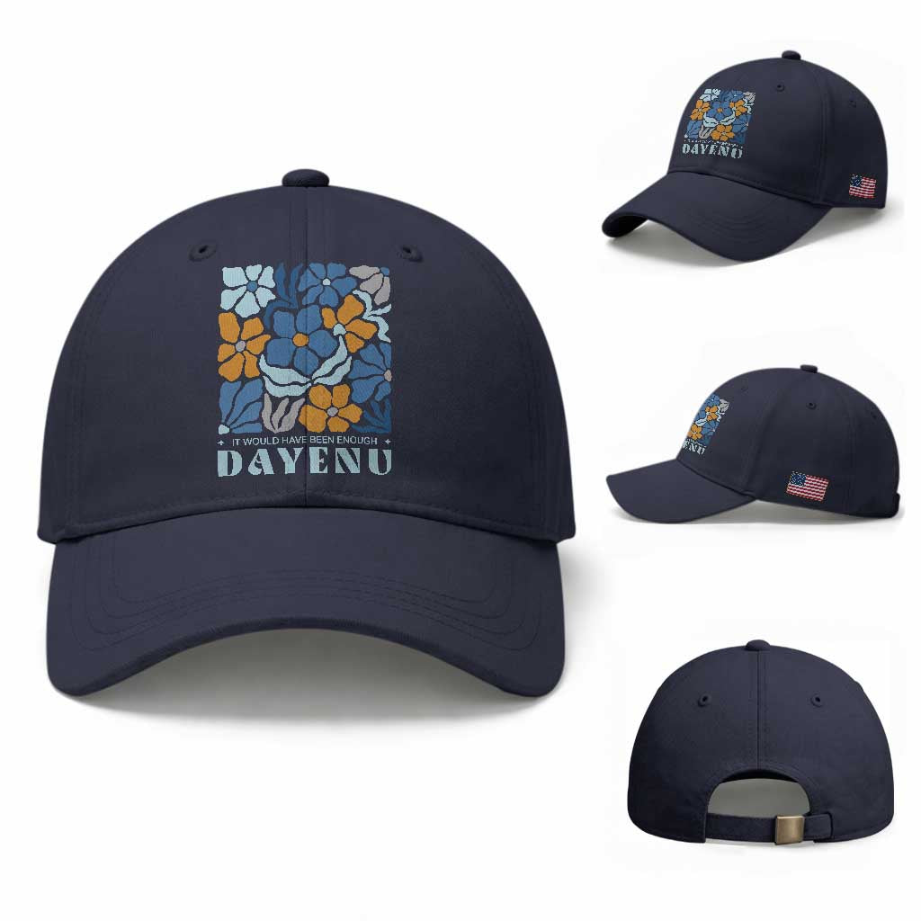 Dayenu Passover Jewish Holiday Floral Retro Baseball Cap It Would Have Been Enough Meaningful Seder Gift