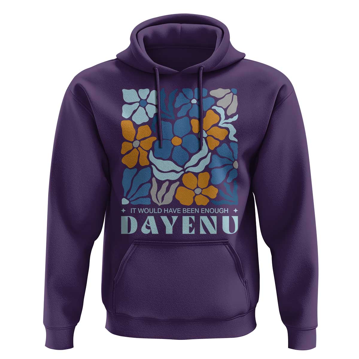 Dayenu Passover Jewish Holiday Floral Retro Hoodie It Would Have Been Enough Meaningful Seder Gift