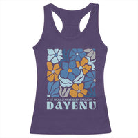Dayenu Passover Jewish Holiday Floral Retro Racerback Tank Top It Would Have Been Enough Meaningful Seder Gift