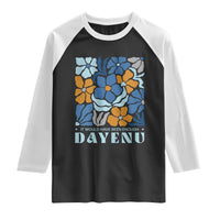 Dayenu Passover Jewish Holiday Floral Retro Raglan Shirt It Would Have Been Enough Meaningful Seder Gift