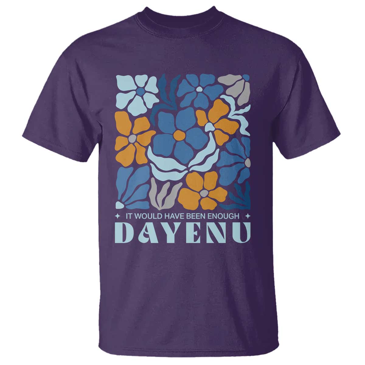 Dayenu Passover Jewish Holiday Floral Retro T Shirt It Would Have Been Enough Meaningful Seder Gift