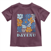 Dayenu Passover Jewish Holiday Floral Retro Toddler T Shirt It Would Have Been Enough Meaningful Seder Gift
