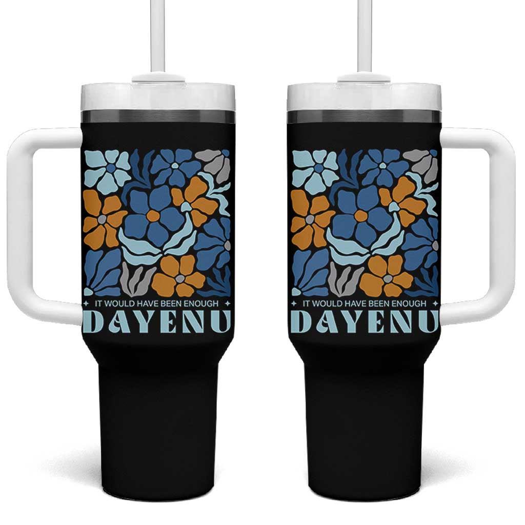 Dayenu Passover Jewish Holiday Floral Retro Tumbler With Handle It Would Have Been Enough Meaningful Seder Gift
