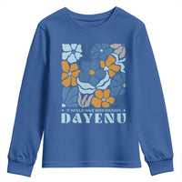 Dayenu Passover Jewish Holiday Floral Retro Youth Sweatshirt It Would Have Been Enough Meaningful Seder Gift