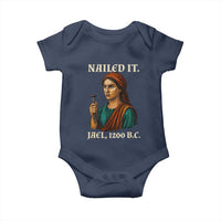 Funny Biblical Jael Nailed It Vintage Baby Onesie Strong Woman Bible Story Dark Humor Meme