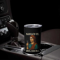Funny Biblical Jael Nailed It Vintage Tumbler Cup Strong Woman Bible Story Dark Humor Meme