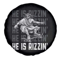 He Is Rizzin Funny Christian Easter Skateboarding Jesus Meme Spare Tire Cover Faith Humor Trendy Youth Gift