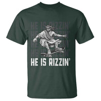 He Is Rizzin Funny Christian Easter Skateboarding Jesus Meme T Shirt Faith Humor Trendy Youth Gift